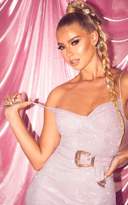 Thumbnail for your product : PrettyLittleThing Pink Glitter Strappy Belt Detail Bodycon Dress