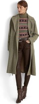 Thumbnail for your product : Lauren Ralph Lauren Wool Tweed Wrap Coat (Light Truffle/Blue Multi) Women's Coat