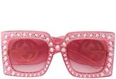 Thumbnail for your product : Gucci Eyewear Hollywood Forever crystal embellished oversized sunglasses