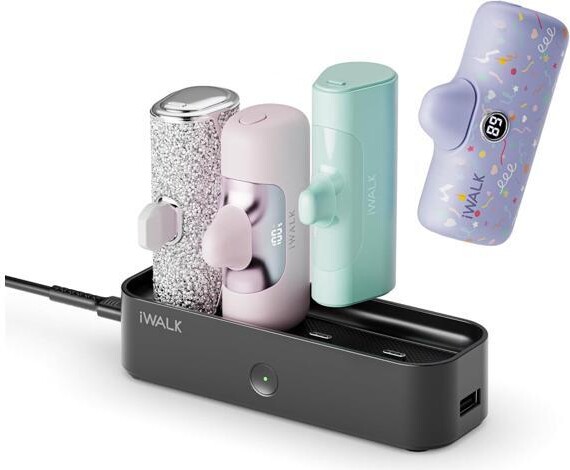 HLSPOWER iWALK Charger Station for Portable Charger 4500mAh,4800mAh, 5000mAh, Power Bank for iPhone Charging Station Multiple USB-C Family-Sized Charger...