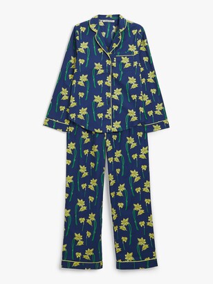 Their Nibs Daffodil Cotton Pyjama Set, Blue