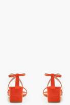 Thumbnail for your product : boohoo Cross Strap Low Block Heels