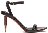 Thumbnail for your product : Vetements Killer Bullet-heel Leather Sandals - Black