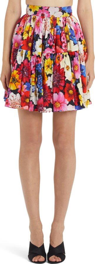 Dolce & Gabbana Printed Cotton Poplin Skirt | Shop the world's 