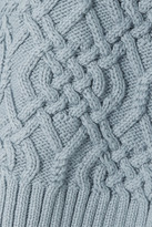 Thumbnail for your product : REMAIN Birger Christensen Diana Cable-knit Cotton-blend Sweater - Blue