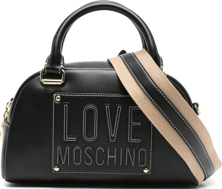 Love Moschino Logo-Appliqué Top-Handle Tote Bag