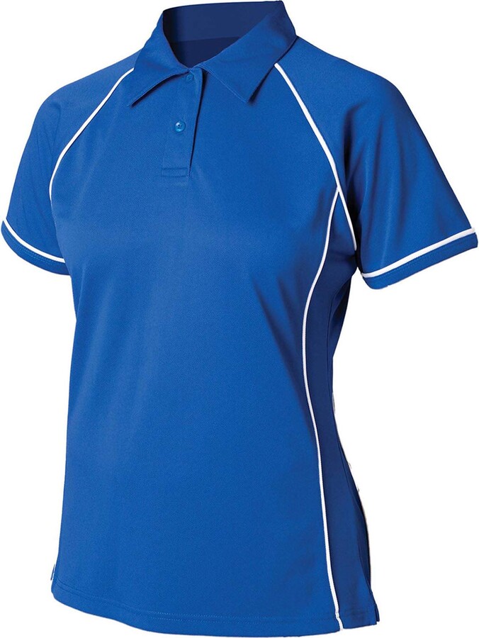 Finden & Hales LV371 Women's Piped Performance Polo Blank Plain 