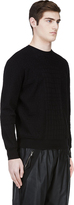 Thumbnail for your product : Kris Van Assche Krisvanassche Black Crewneck Crocodile Pattern Sweater