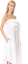 Thumbnail for your product : MSGM Strapless Poplin Ruffle Dress
