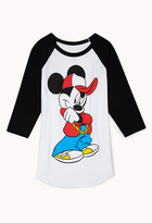 Thumbnail for your product : Forever 21 Cool Mickey Mouse Raglan Top