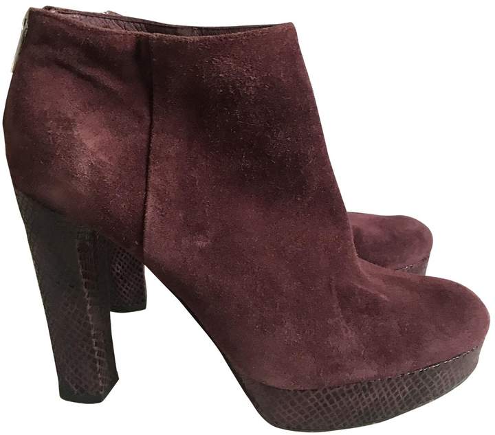 michael kors burgundy boots