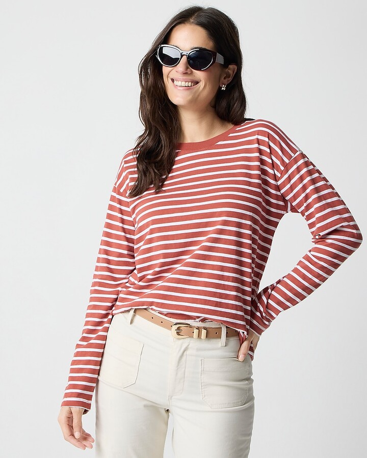 Long-sleeve striped tee