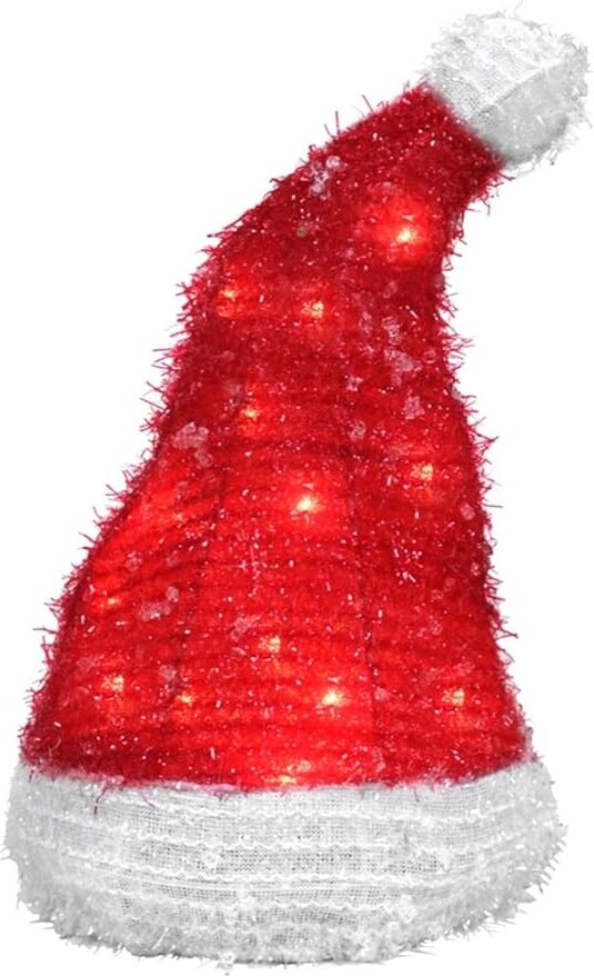 Good Tidings Holiday Red Santa Hat Christmas Tree Topper, 12"