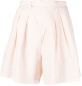 Thumbnail for your product : Forte Forte Pleated-Detail Cotton Shorts
