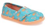 Thumbnail for your product : Toms 'Classic Tiny - Orange & Pineapple' Slip-On (Baby, Walker & Toddler)