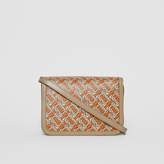 Thumbnail for your product : Burberry Small Monogram Print Leather TB Bag