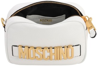 Moschino Logo Lettering Leather Camera Bag