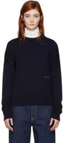 Calvin Klein 205W39NYC Navy Cashmere Small Logo Sweater