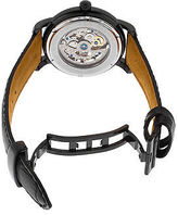 Thumbnail for your product : Lucien Piccard 40036A-BLK-01 Men's Paragon Automatic Black Leather