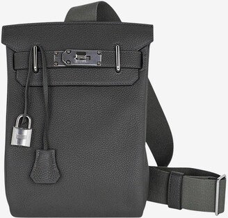Hac A Dos PM Backpack in Vert de Gris Togo with Palladium Hardware