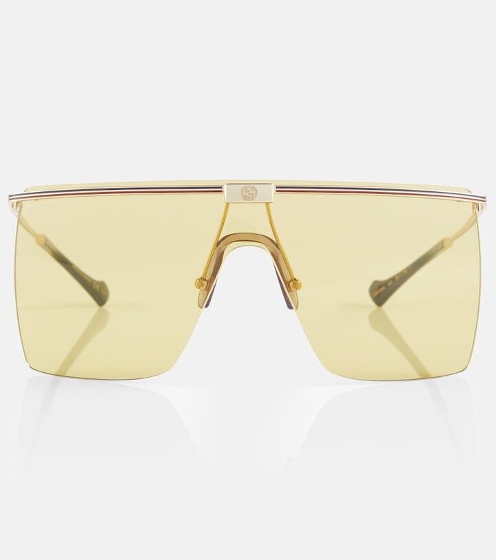 Gucci Yellow Women's Sunglasses | ShopStyle