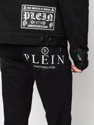 Philipp Plein Low-Rise Slim-Cut Jeans