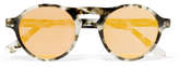 Thumbnail for your product : Westward Leaning Dyad Round-frame Acetate Mirrored Sunglasses - Gray