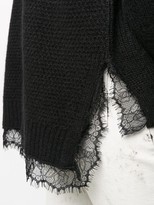 Thumbnail for your product : BROGNANO Ribbed Lace-Embellished Cardigan