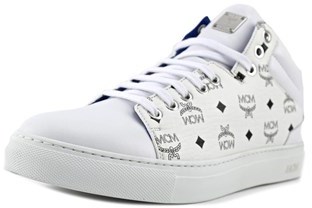 MCM Carryover Low Top Men Leather White Fashion Sneakers.