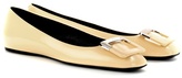 Thumbnail for your product : Roger Vivier U Leather Ballerinas