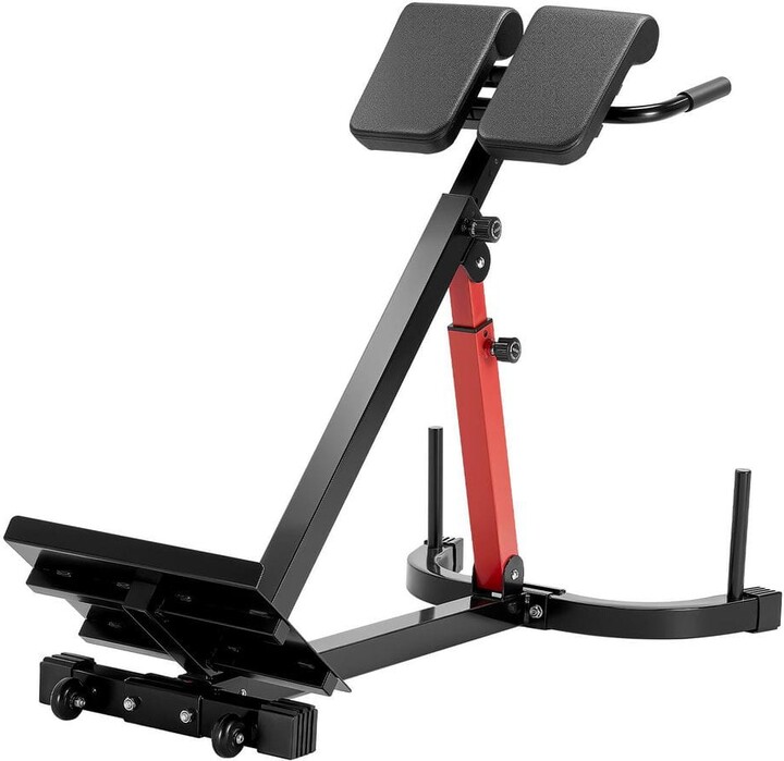 VEVOR Roman Chair Hyper Extension Bench, 350 lbs Adjustable Extension Machine, Multi-Function Exercise Equipment for Hamstring