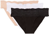 Thumbnail for your product : Cosabella Dolce Set Of Three Lace-trimmed Cotton Briefs