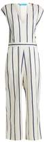 Thumbnail for your product : MiH Jeans Elm Striped Stretch Cotton Jumpsuit - Womens - Blue White