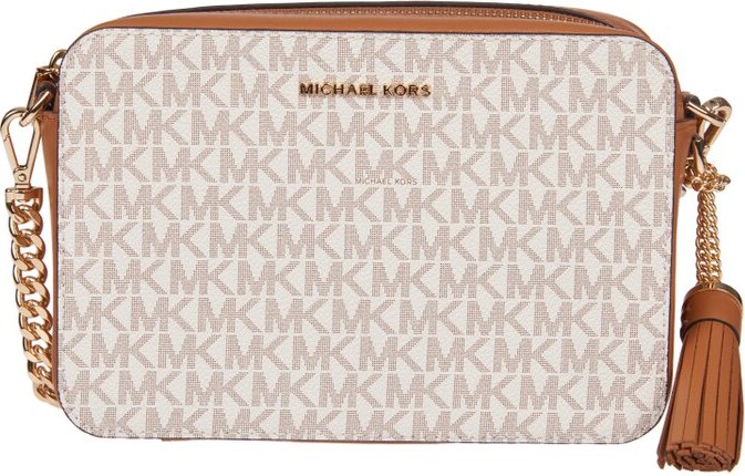 Michael Michael Kors Ginny Monogram Print Cross-body Bag In Brown