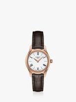 Thumbnail for your product : Tissot T0630093601800 Women's T-Classic Tradition 5.5 Leather Strap Watch, Brown/Gold