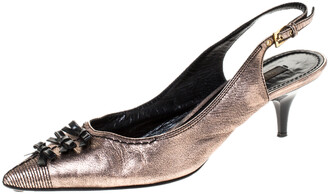 bronze slingback shoes