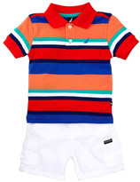 Thumbnail for your product : Nautica Striped Polo Shirt & Short Set (Baby Boys)