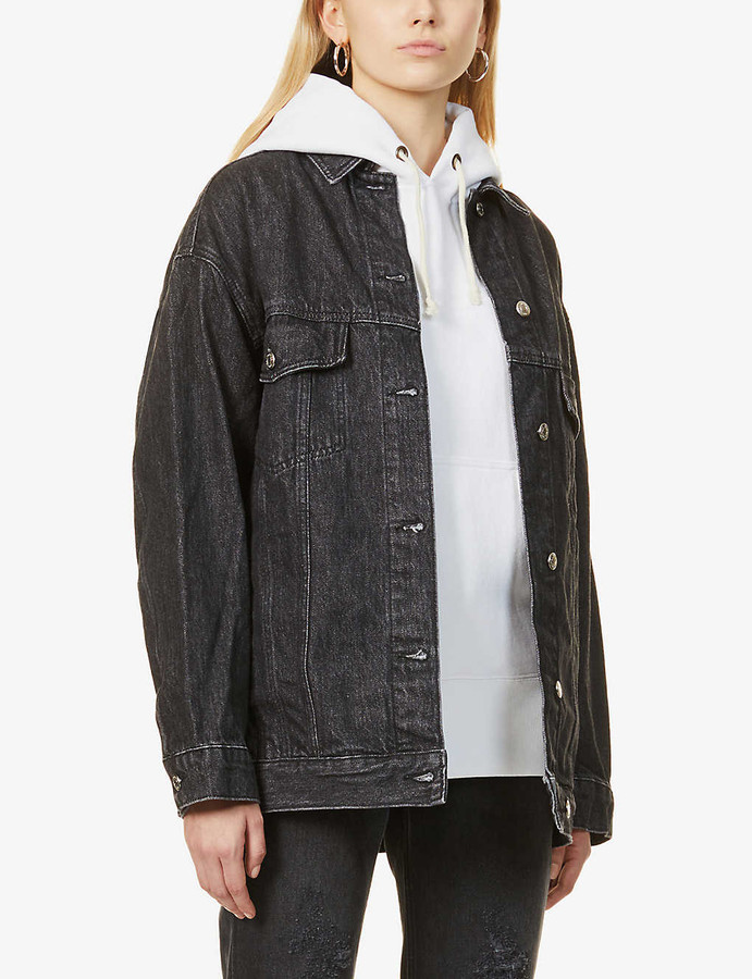 Topshop Oversized denim jacket - ShopStyle