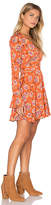Thumbnail for your product : J.o.a. Long Sleeve V Neck Floral Dress