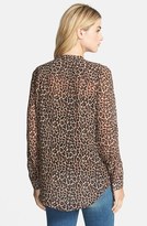 Thumbnail for your product : Vince Camuto Leopard Print Split Neck Tunic