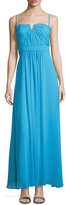 Thumbnail for your product : Laundry by Shelli Segal Shirred Bodice Chiffon Gown, Cerulean