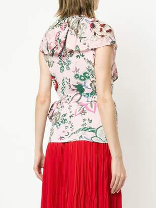 Tory Burch floral wrap blouse
