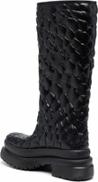 Thumbnail for your product : Valentino Garavani Atelier floral-embossed mid-calf rain boots