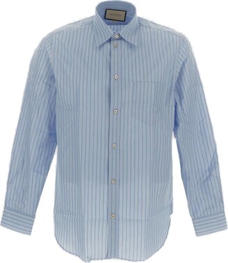 GUCCI Men's Dress Shirt in Light Blue #363