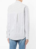 Thumbnail for your product : MSGM pinstriped shirt with embroidered logo
