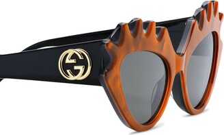 Gucci Eyewear two-tone Interlocking G cat-eye sunglasses
