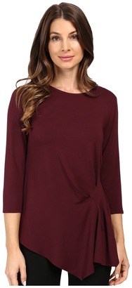 Vince Camuto 3/4 Sleeve Side Ruched Top