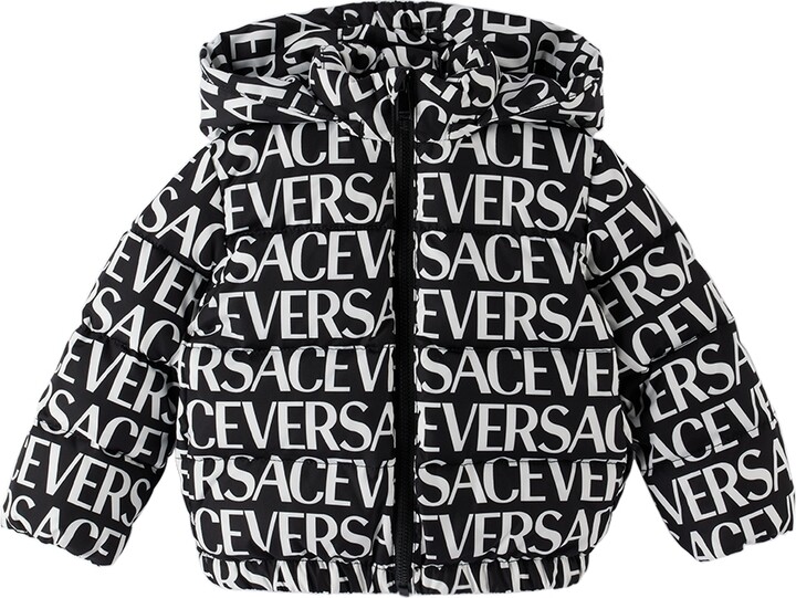 Versace Baby Black Allover Down Jacket - ShopStyle Girls' Outerwear