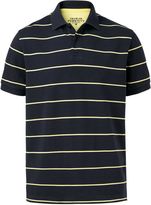 Thumbnail for your product : Charles Tyrwhitt Classic fit navy striped pique polo