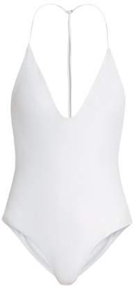 JADE SWIM Micro Halterneck Swimsuit - Womens - White